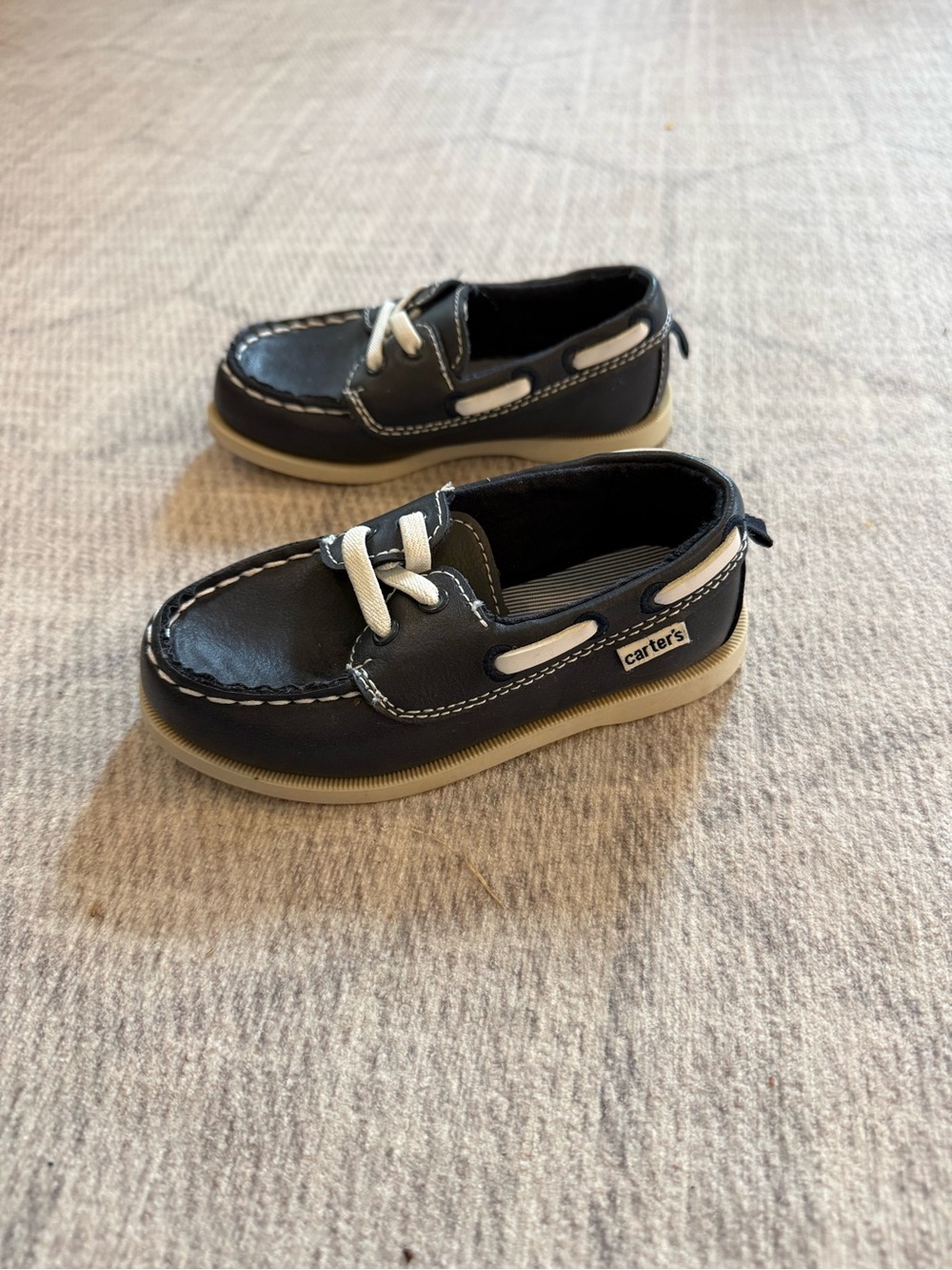 Carter’s Navy and White Kids Boat Shoes 8